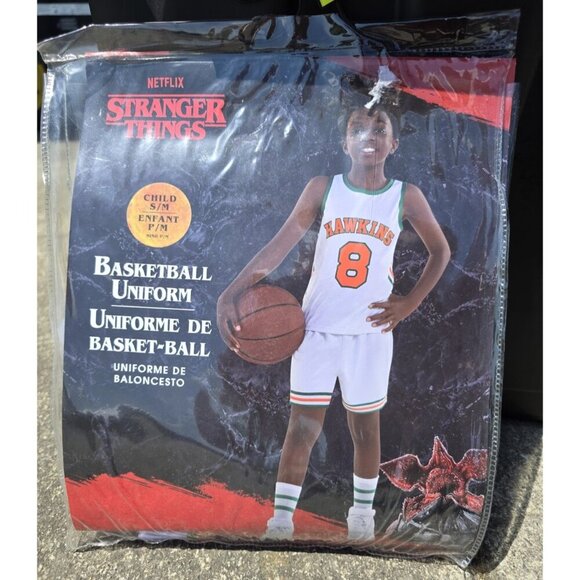 Stranger Things Lucas‎ Basketball Halloween Costume Child Boys Size S/M NEW - Picture 1 of 4